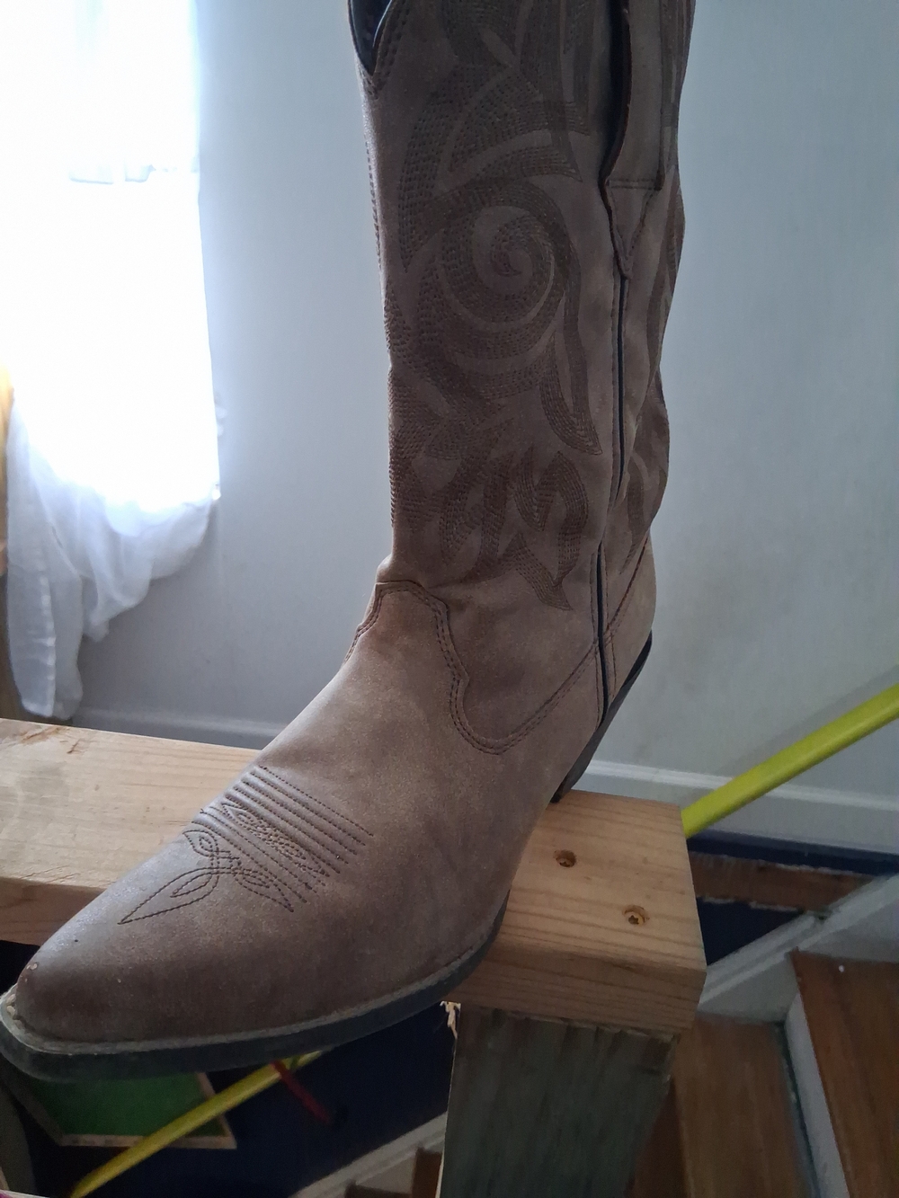 Womens DurangoWestern Pull-On Cowboy Boots - Taupe